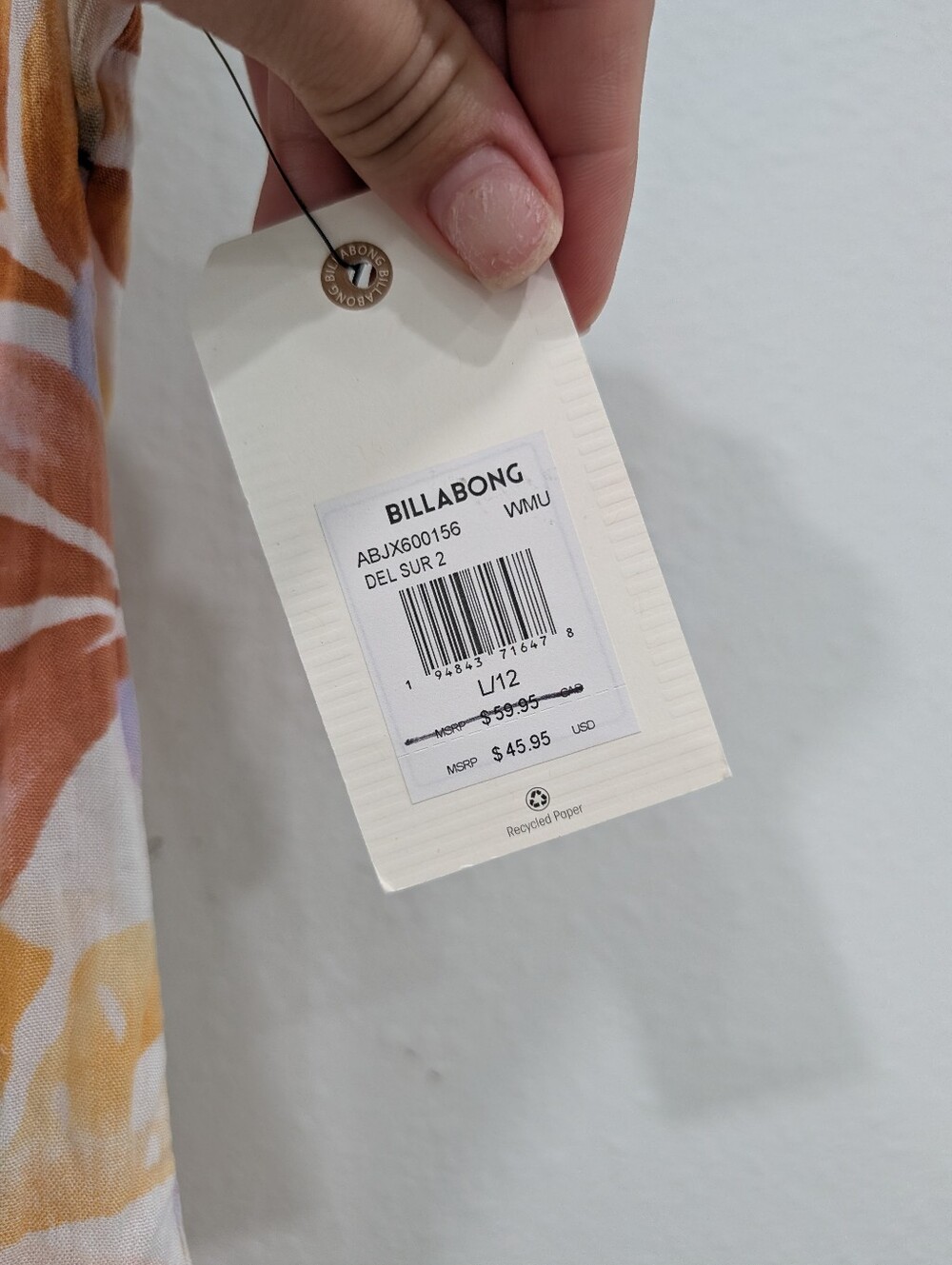 Billabong Palm Leaf Beach Romper Size Large - Picture 3 of 6